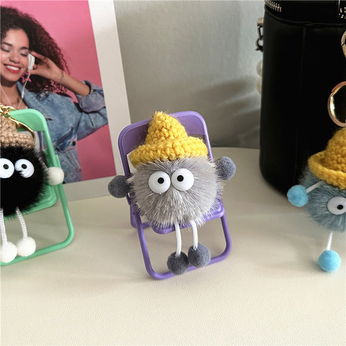 Wholesale Cute Little Briquettes Cartoon Car Keychain Plush Doll Doll Bag Pendant Accessories Gift