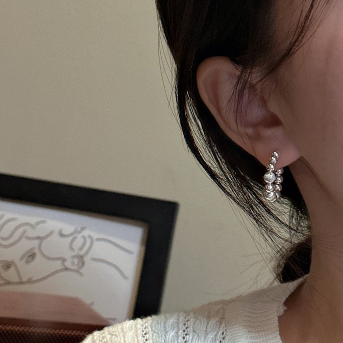 Wholesale  S925 sterling silver cat eyes gradient earrings basic ear jewelry