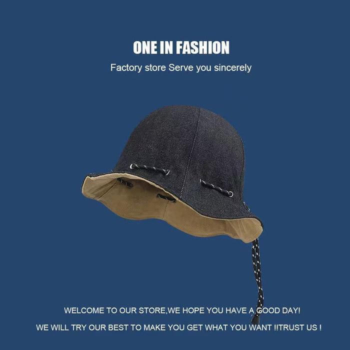 Wholesale Fisherman's hat, personality, temperament, versatile, casual, sun shading, double-sided basin hat, water bucket
