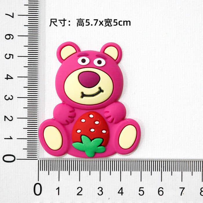 Wholesale 5pcs Cartoon bear soft rubber accessories cream rubber mobile phone case hole shoes hair accessories material bag