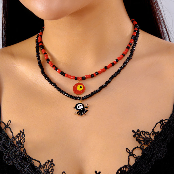 Wholesale  Party Accessories Funny Creative Necklace Ghost Cat Suit Pendant Clavicle Chain