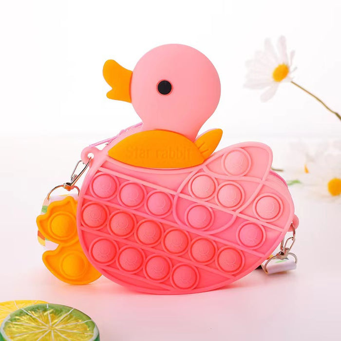 Wholesale Chic Cartoon Duck Silicone Crossbody Bag Purse