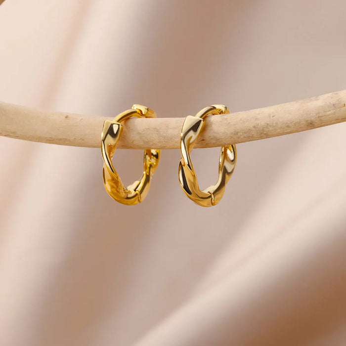 Wholesale Inlaid Zircon 18K Gold Accessible Luxury Elegant Earrings