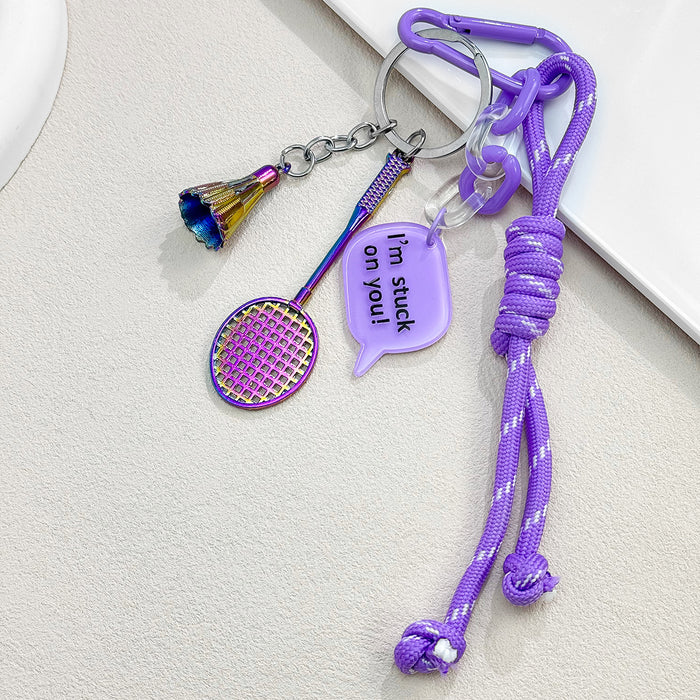 Wholesale Multicolor Golf Volleyball Baseball Badminton weave Keychain