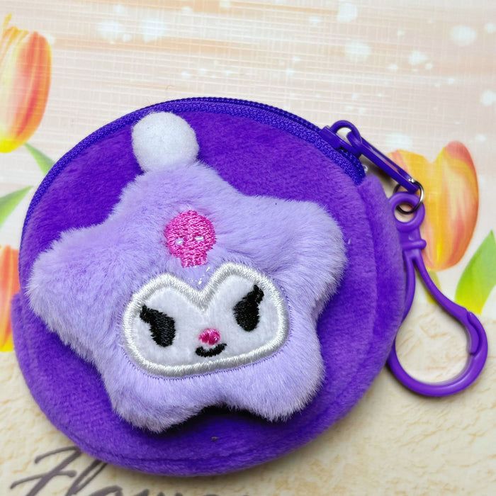 Wholesale coin purse cartoon cute doll square small wallet coin headset storage bag