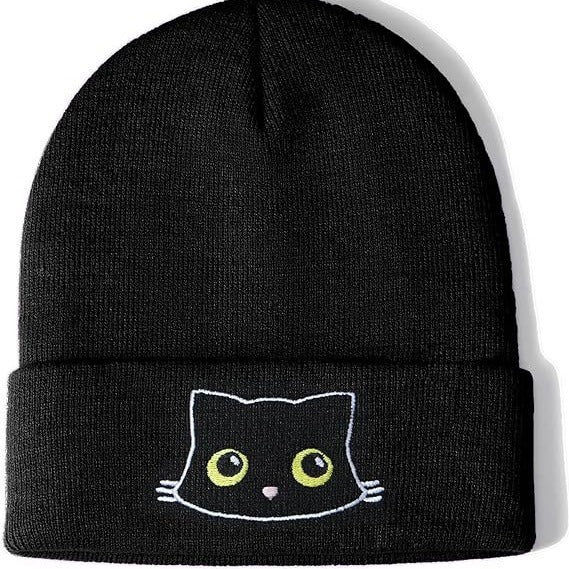 Wholesale Acrylic Cat Embroidery Knitted Beanie JDC-FH-Shengn008