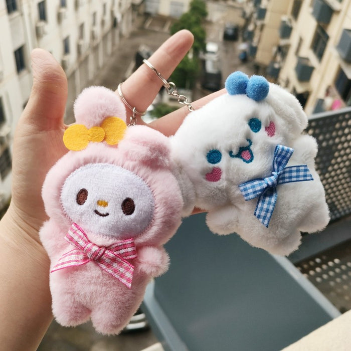 Wholesale Cute Kuromi Plush Doll 4-inch Grabber Doll Cartoon Yugui Dog Bag Pendant JDC-KC-RC002