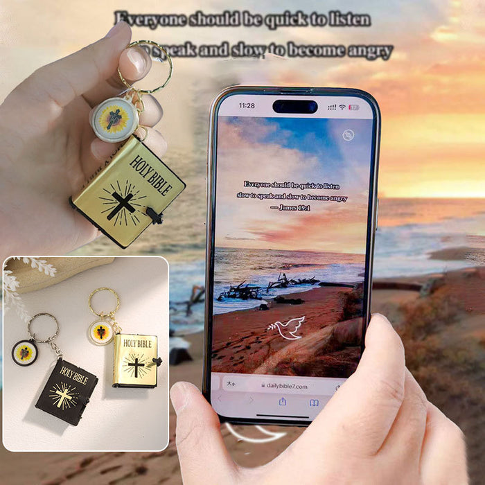 Wholesale Cross mini toy keychain Bible bag pendant