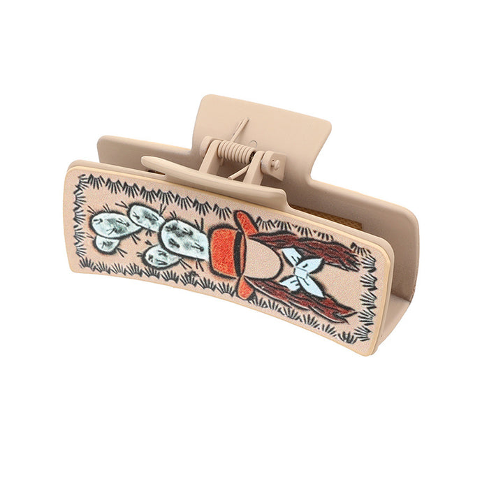Wholesale Western Denim Style Cactus English Letters Leather Women' s Hairpin Grab Clip Shark Clip