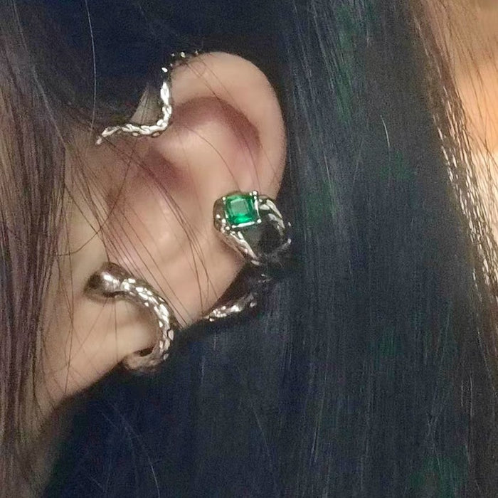 Wholesale Winding snake-shaped ear-hook earrings niche design non-pierced ear clips earrings for men and women ear bone clips