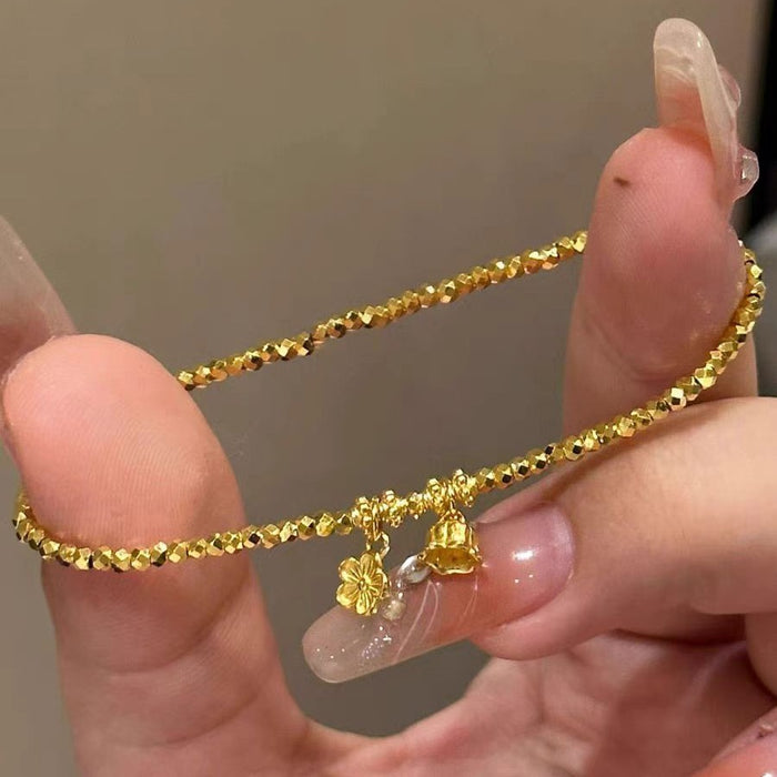 Wholesale Broken gold lily of the valley flower bracelet for women, light luxury luxury beaded bracelet