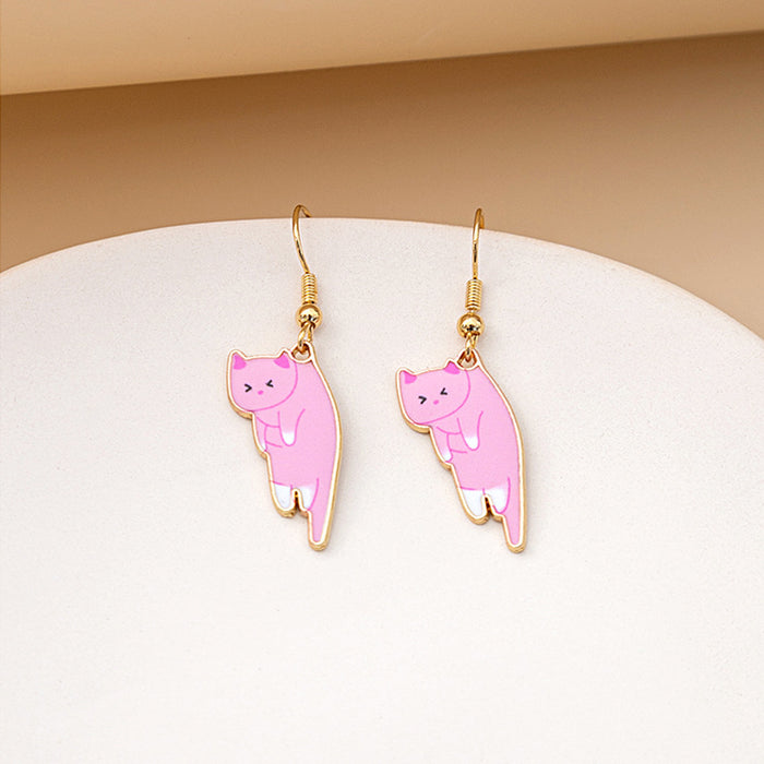 Wholesale Cute Kitten Animal Acrylic Earrings JDC-ES-MDD101