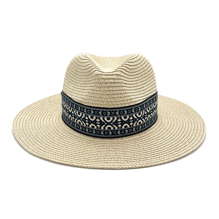 Wholesale Seaside Beach Sunshade Straw Hat Sun Protection Versatile Wide Brim Hat
