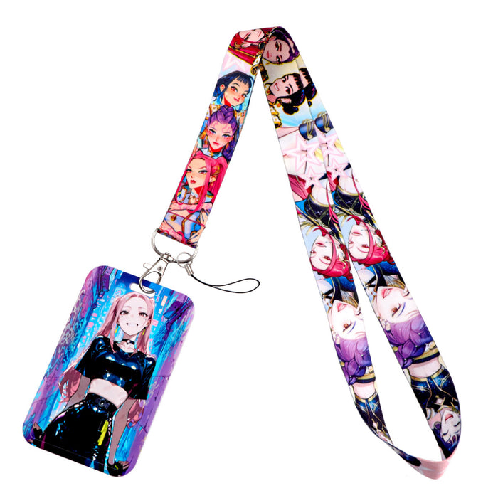 Wholesale 5 pcs KPOP Phone Lanyard Hard Case Protector Card Holder Keychain