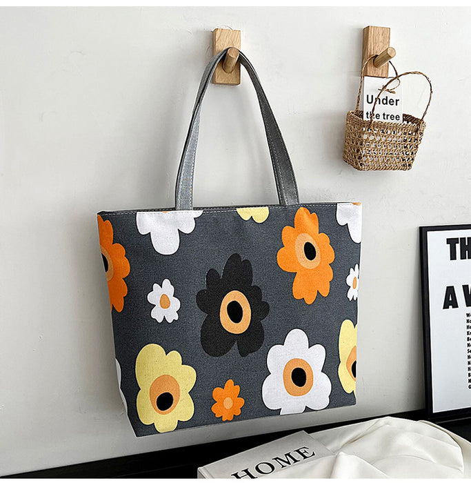 Wholesale Canvas Bag Large Capacity Women's Bag Printed Handbag Tote Large Bag Artistic Student Bag Shopping Bag