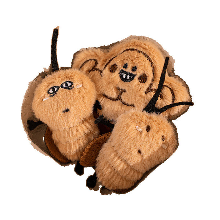 Wholesale Niche cartoon Ah Qiang and Ah Zhen plush toy pendant, abstract and funny clothing hanging accessory, keychain