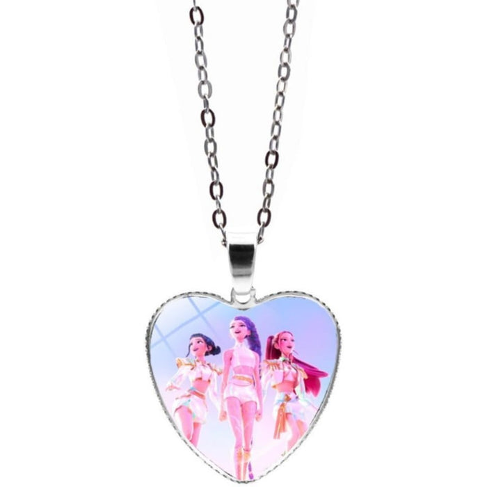 Wholesale Kpop Time Gem Heart Necklace