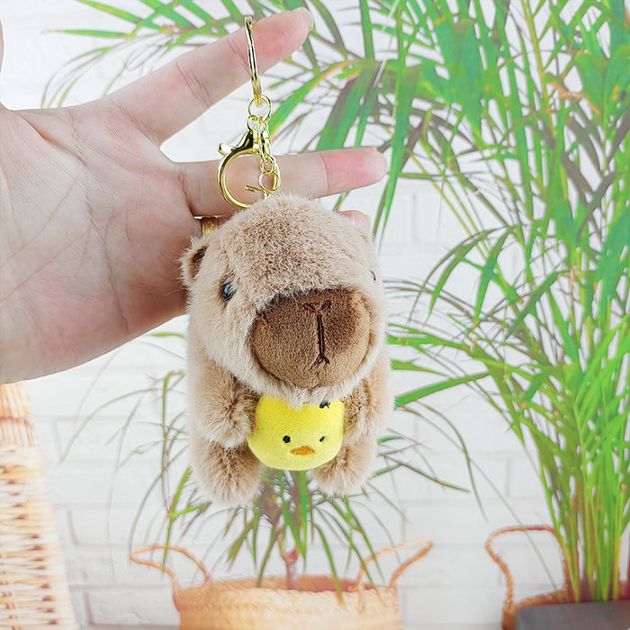 Wholesale Doll Keychain Pendant Doll Plush Toy Capybara Couple Bag Hanging Doll
