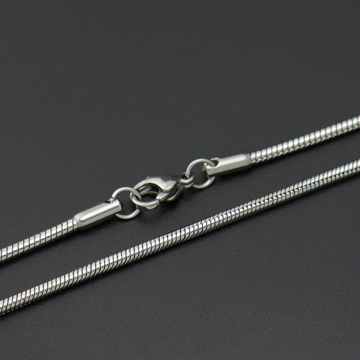 Wholesale Round snake bone chain, men's and women's necklace, titanium steel chain, collarbone chain, matching chain