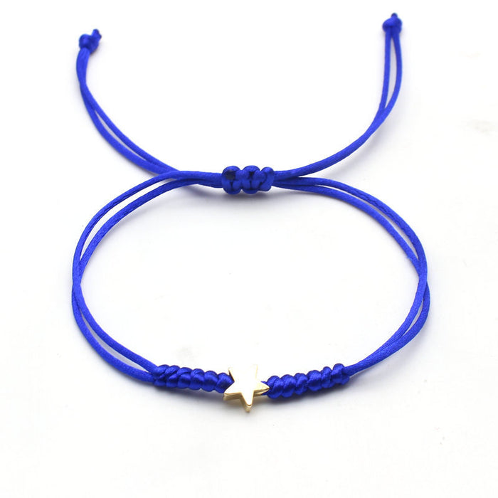 Wholesale Gold Pentagram Bracelet for Couples Handmade Woven Adjustable Simple Bracelet Women's Bracelet Rope JDC-BT-SX012