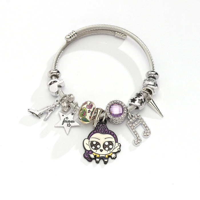 Wholesale K-POP Bracelet Cartoon Diamond Pendant