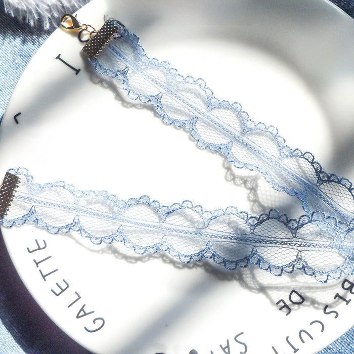 Wholesale Small niche design accessories temperament lace velvet wave girl necklace collarbone chain necklace for women