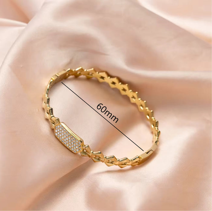 Wholesale Chain Simple Hollow Full Diamond Bracelet JDC-BT-Xuel003