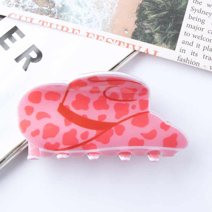 Wholesale Small heart,  sunflower,  cow pattern,  imitation acetate Hair Clips