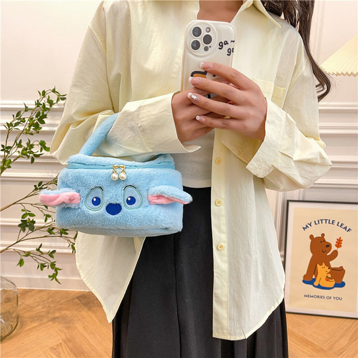 Wholesale Plush Cartoon Cosmetic Bag Travel Makeup Pouch for Students
