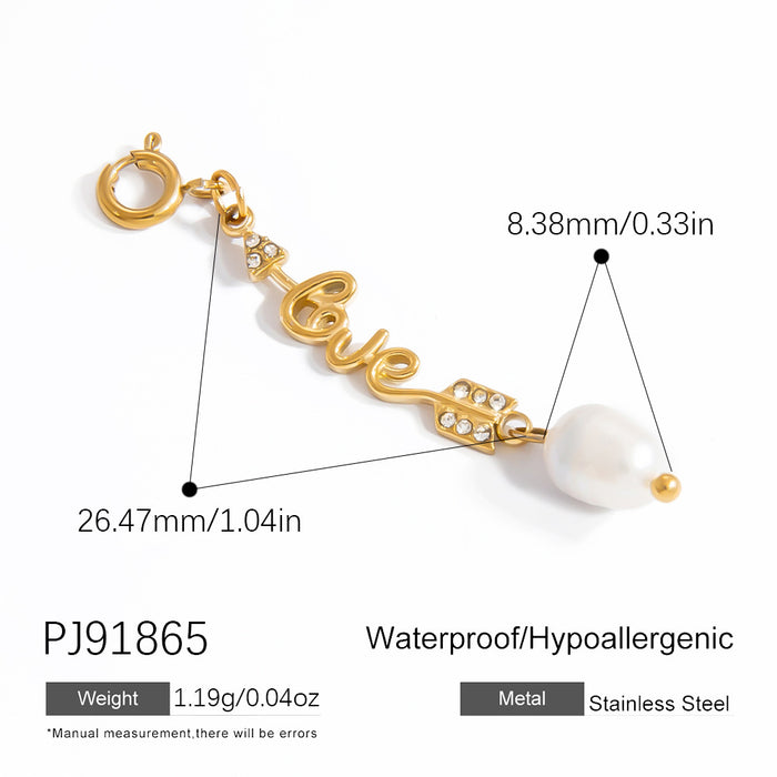 Wholesale Stainless steel bikini buckle ocean style shell rainbow oil drop pendant swimsuit pendant