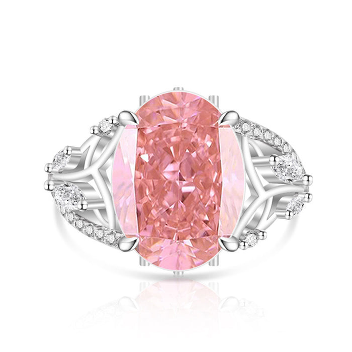 Wholesale Ice Flower Cut Floral Fairy Ring Real Gold Plated Copper White CZ Geometric Everyday Jewelry