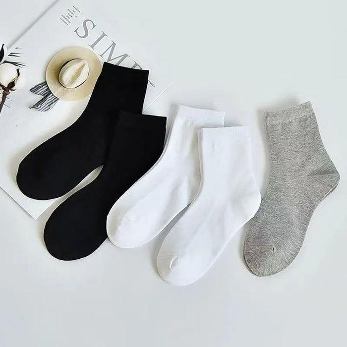 Wholesale Socks, mid tube, solid color, business men's socks, black and white long socks, no wash, odor proof
