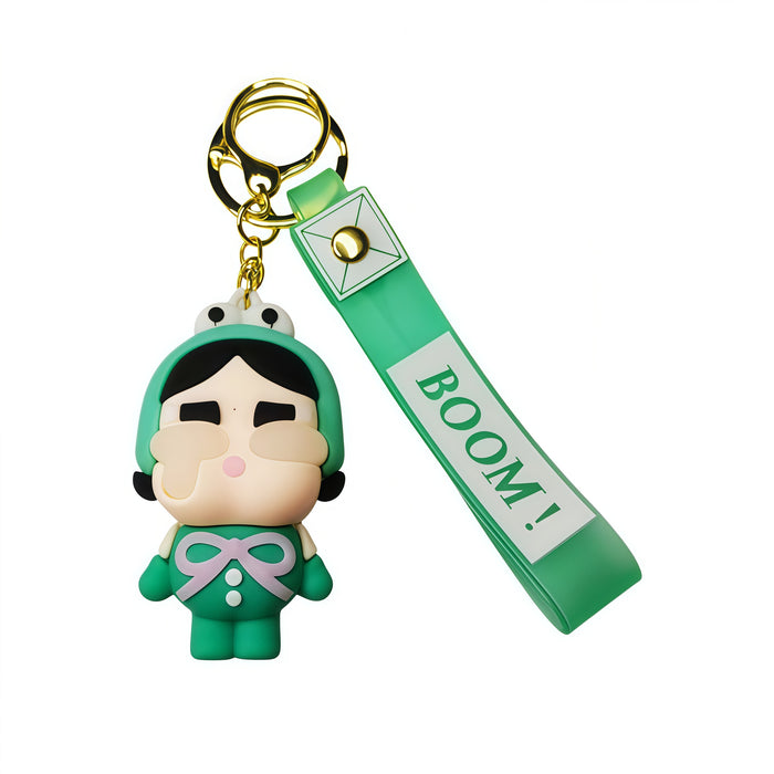 Wholesale Cartoon Tear Doll Metal Keychain Trendy Key Ring Fashion Accessory Gift MOQ≥5