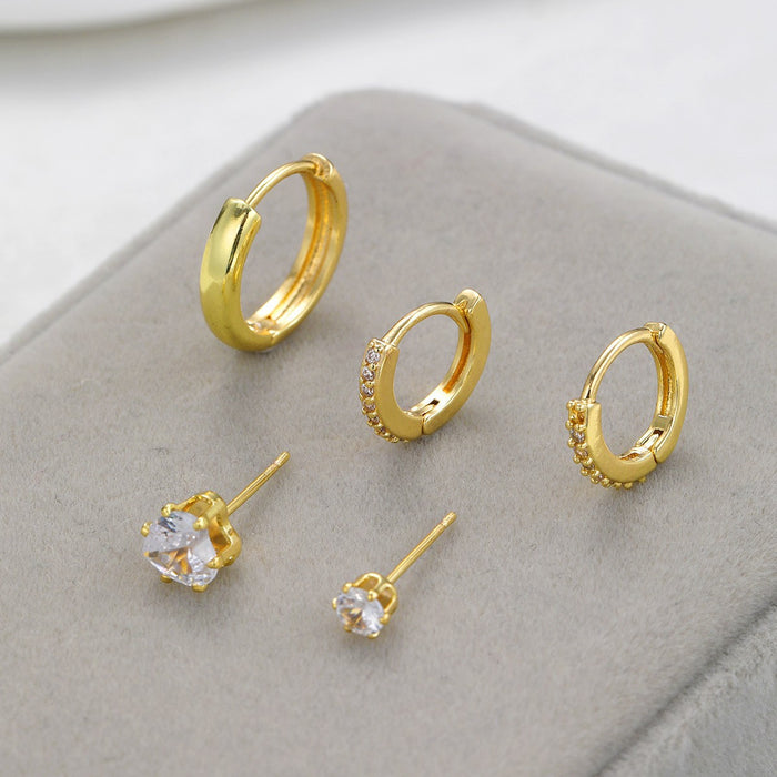 Wholesale Geometric square copper ear clip set