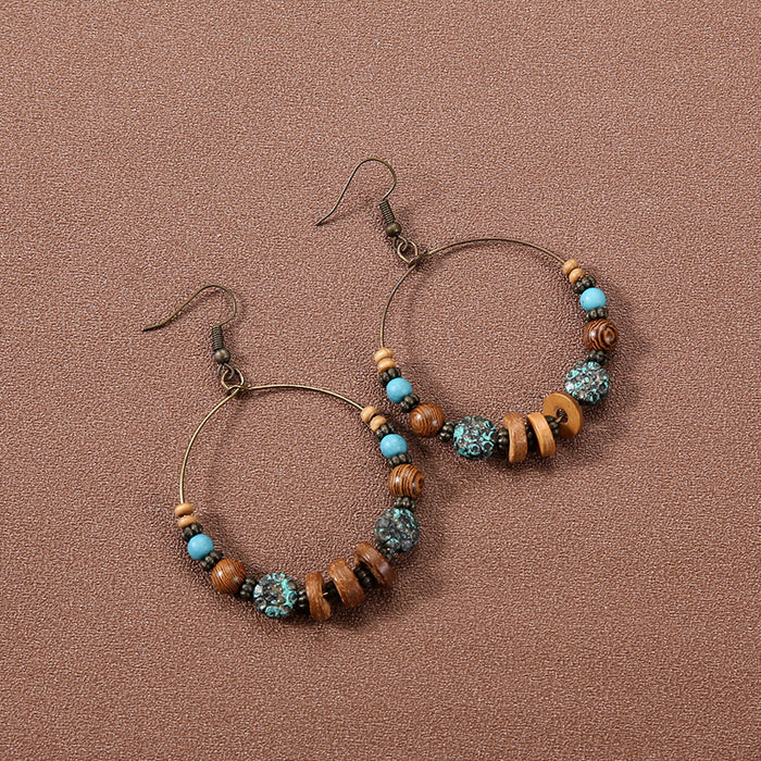 Wholesale Alloy Bohemian Retro Ethnic Style Su Long Earrings JDC-ES-Gumi001