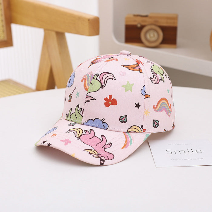 Wholesale Children's Hat Fashion Graffiti Printed Baby Baseball Hat Sunshade Duck Tongue Hat