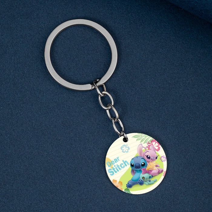 Wholesale Cartoon Color Printing Stainless Steel Keychain JDC-KC-HuanYu029