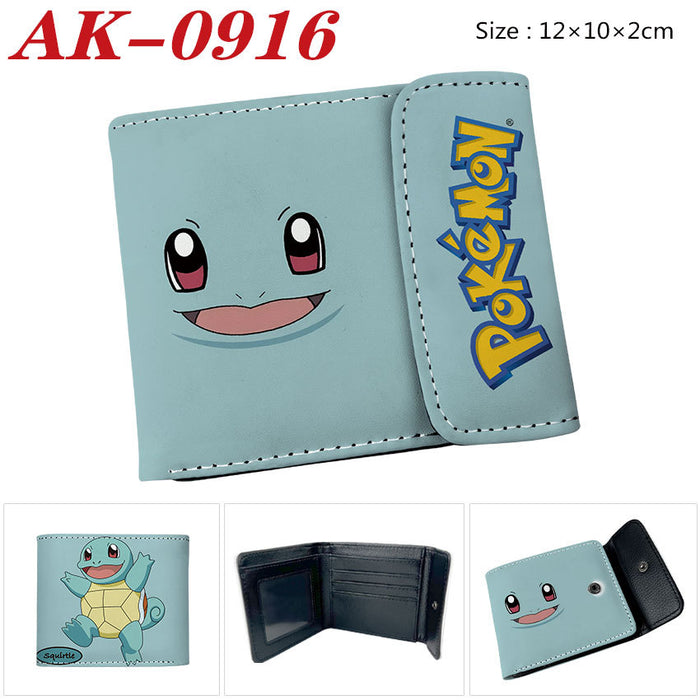 Wholesale Cute PU leather short bifold cartoon wallet with snap closure