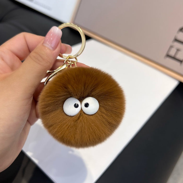 Wholesale cute plush big-eyed duck pendant Keychains