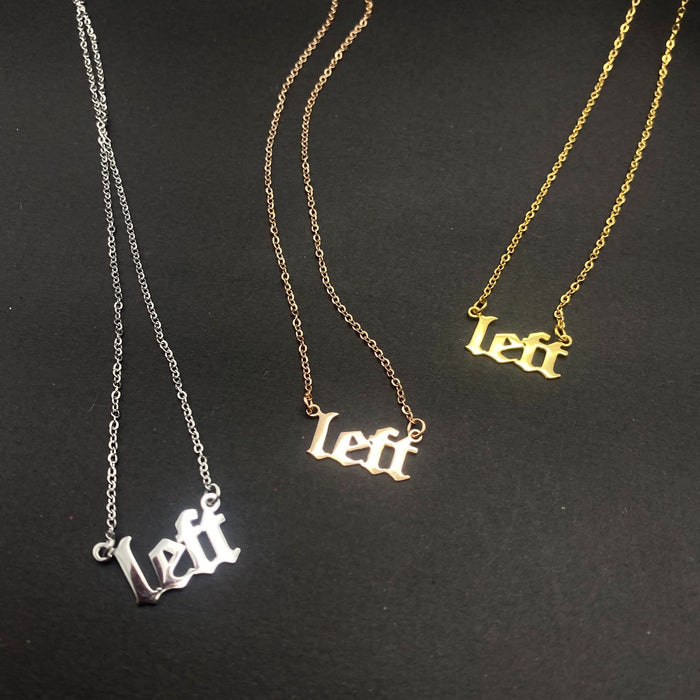 Wholesale left navigation necklace non-fading clavicle chain letters