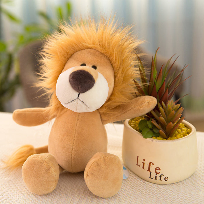 Wholesale Forest Animal Doll Giraffe Lion Monkey Dog Tiger Gift Birthday Plush Toy