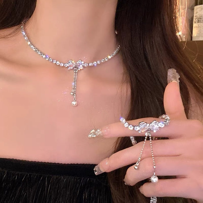 Wholesale Bow Pearl Necklace Necklace Women