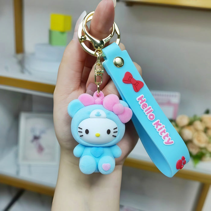 Wholesale Cute Cartoon Cat Keychain Metal Attachment Fashion Accessory MOQ≥2