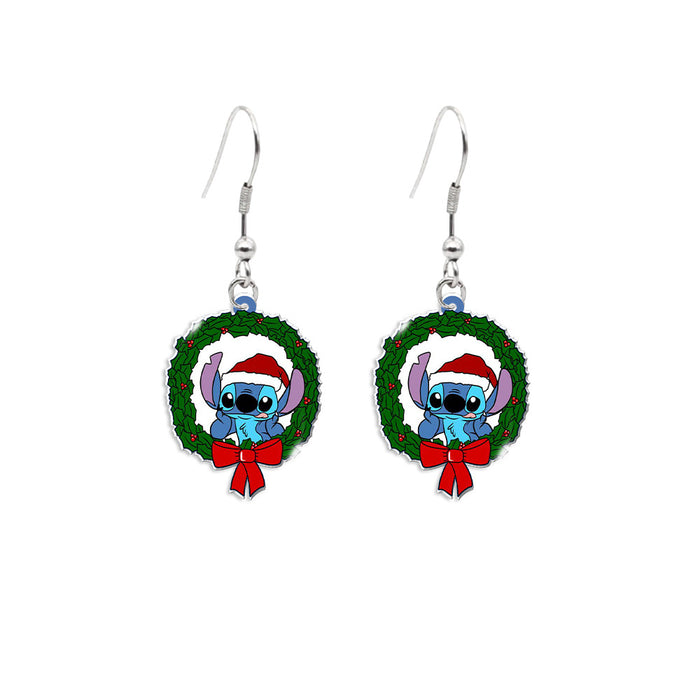 Wholesale Cartoon Christmas Stainless Steel Earrings JDC-ES-XiangL043