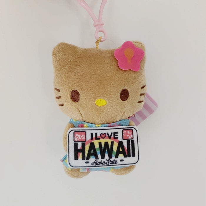 Wholesale Hawaii Beach Swimming Circle Surfing Pineapple Paradise Cat Plush Doll Pendant