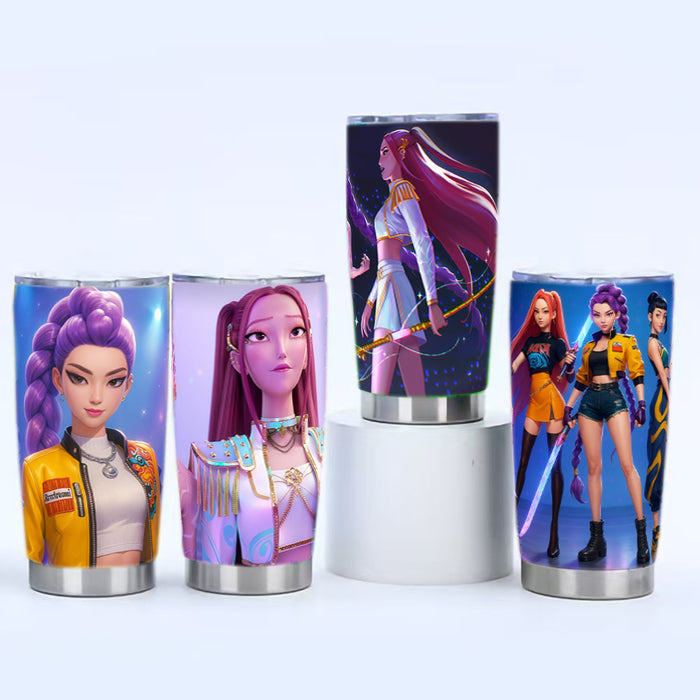 Wholesale 20oz K-pop Cartoon Print Stainless Steel Insulated Cup