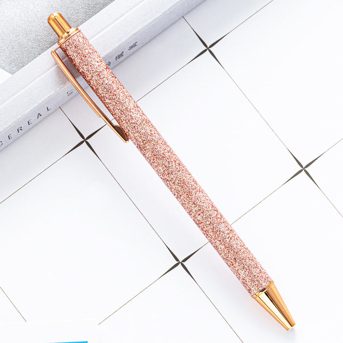 Wholesale Metal Push Ballpoint Pen Rose Metal JDC-BP-JingL007