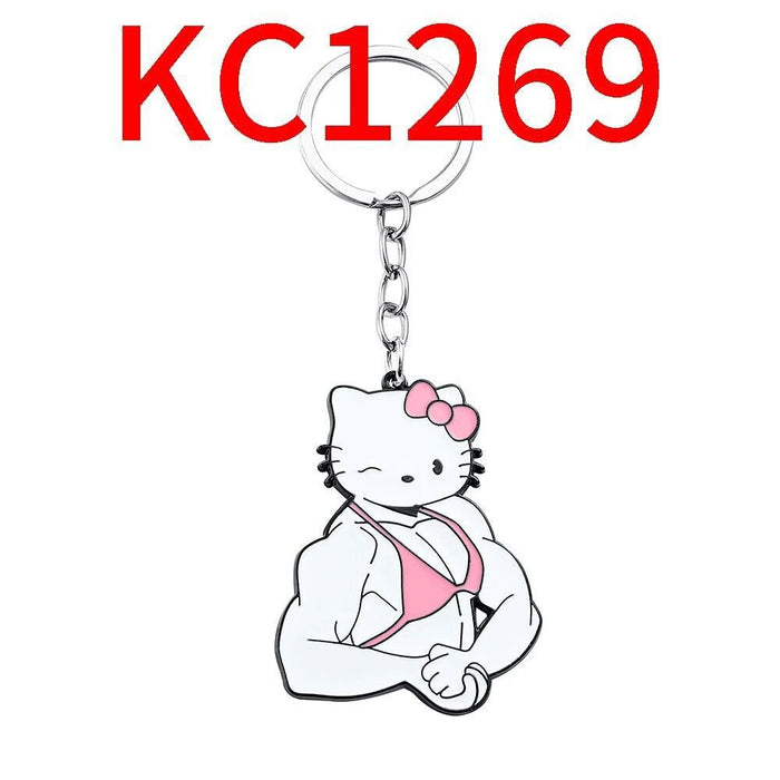 Wholesale Temu Heiiokitty Hello Kitty Necklace Cartoon Girl Necklace Keychain JDC-NE-YBY003