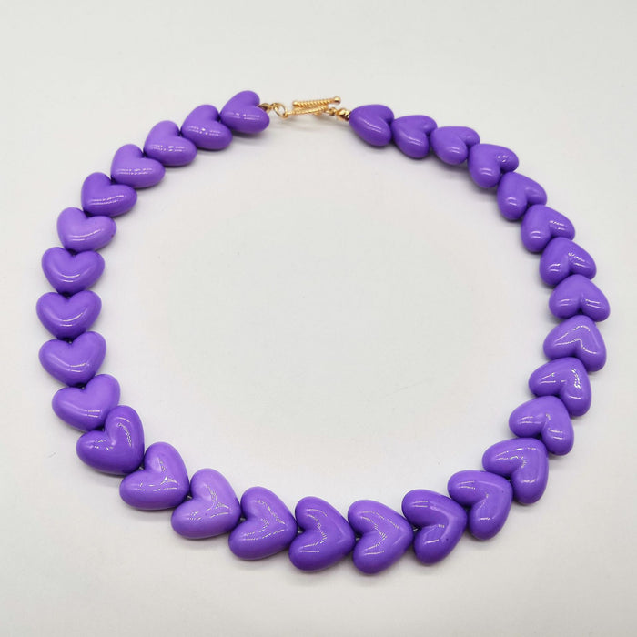 Wholesale Love Candy Macron Acrylic Resin Peach Heart Necklace