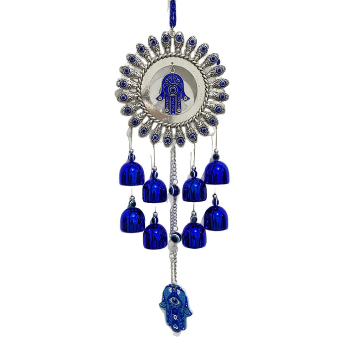 Wholesale Devil Eye Wind Chimes Blue Eye Bell Tassel Pendant